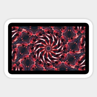 Cringe Wine Kaleidoscope. Gray Maroon Dyed Dirty Art Sticker